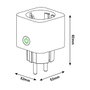 ENTAC Adaptador de enchufe con WiFi y medidor de potencia ES-SSAPM-WIBLE Blanco