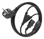 Aisens Cable de Alimentación CPU CEE7/7 a 2x C13, 3m, Negro