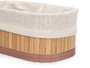Kipit Set de 3 Organizadores de Bambú Blanco Natural, 3 Tamaños (Grande 24x15x11 cm, Mediano 20x12x9 cm, Pequeño 17x10x7 cm) (Set de 12)