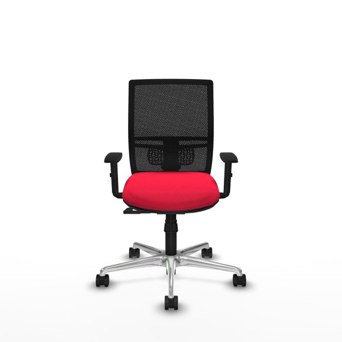 PIQUERAS Y CRESPO Silla de oficina Yunquera con mecanismo Sincro, Rojo y Negro