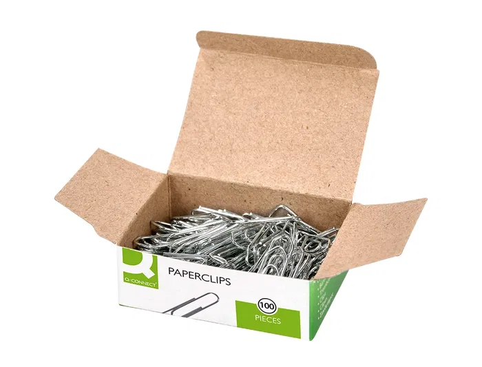 Q-connect Clips n 1 picos niquelados 20 mm punta caja de 100 unidades