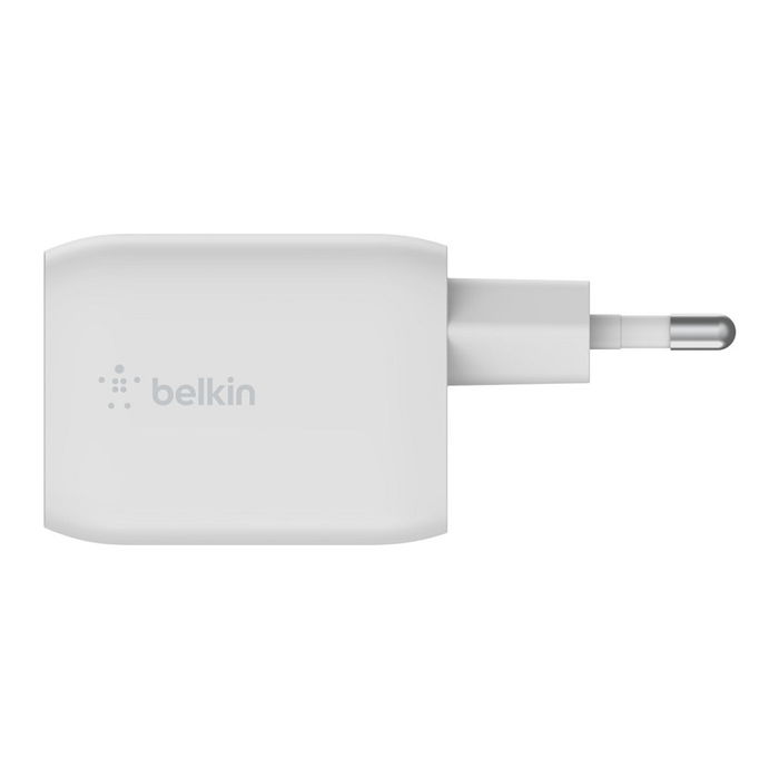 Belkin 65W Dual USB-C GaN Cargador Rápido con Power Delivery 3.0 y PPS - WCH013vfWH - Blanco Belkin 65W Dual USB-C GaN Cargador Rápido con Power Delivery 3.0 y PPS - WCH013vfWH - Blanco