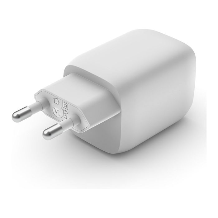 Belkin 65W Dual USB-C GaN Cargador Rápido con Power Delivery 3.0 y PPS - WCH013vfWH - Blanco Belkin 65W Dual USB-C GaN Cargador Rápido con Power Delivery 3.0 y PPS - WCH013vfWH - Blanco