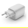 Belkin 65W Dual USB-C GaN Cargador Rápido con Power Delivery 3.0 y PPS - WCH013vfWH - Blanco