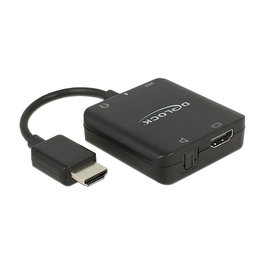 DeLOCK 62784 HDMI Audio Extractor 4K Audio Digital a Analógico con Salida S/PDIF para HDMI 2.0 Negro