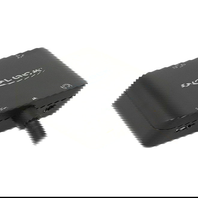 DeLOCK 62784 HDMI Audio Extractor 4K Audio Digital a Analógico con Salida S/PDIF para HDMI 2.0 Negro