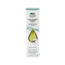 OZOLIFE BIOCOSMETICA Y NUTRICION Aceite de Girasol Ozonizado 600Ip Airless 50Ml para Piel Irritada, Estrías, Tatuajes y Cabello
