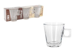 La Mediterranea Set de 3 Tazas de Café Lima Liso 8 cl