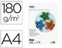 Liderpapel Cartulina A4 180g/m2 Verde Paquete 100 Hojas