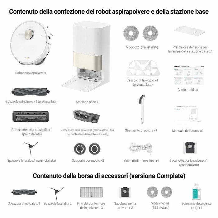 Dreame X40 Ultra Complete Robot Aspirador y Lavador Blanco