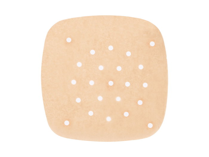 KINVARA Set 50 Revestimientos Papel Cuadrado Freidora de Aire 21.5x22 cm Marron (Set de 48)