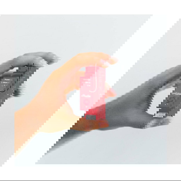 Shelly Relé de Estado Sólido Wave Pro 1PM, Montaje en Rail DIN, Z-Wave, 16A Max, 1 Canal, 25 mW, Rojo, 110-240V