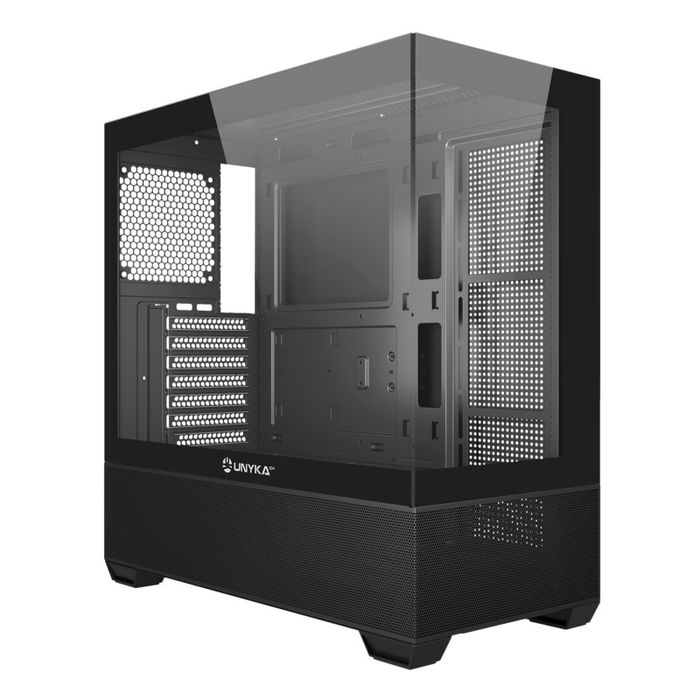 Unykach Revelat UK121801 Caja Gaming ATX, Torre PC, Vidrio Templado Blanco, USB 3.1 Type-C, Soporte GPU 425mm y Refrigeración 360mm