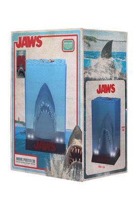 SD Toys Jaws Figura Póster 3D 50 Aniversario con Luz LED