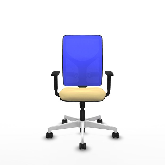 PIQUERAS Y CRESPO Silla de oficina Motilla con mecanismo Sincro, Crema y Azul PIQUERAS Y CRESPO Silla de oficina Motilla con mecanismo Sincro, Crema y Azul