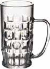 ROLTERX Jarra de Cerveza Privilege 65 cl - Policarbonato - Cristalería (Set de 56)