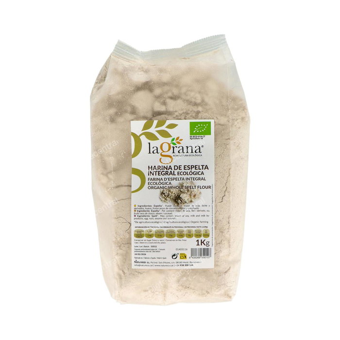 LA GRANA Harina de Espelta Integral Ecológica 1 kg - Harina Integral de Espelta, Sin Aditivos, Producto Eco LA GRANA Harina de Espelta Integral Ecológica 1 kg - Harina Integral de Espelta, Sin Aditivos, Producto Eco