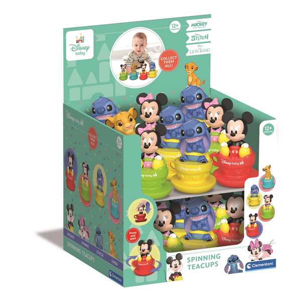 Clementoni Taza Personajes Giratorios Baby Disney Juego 1-12 Meses