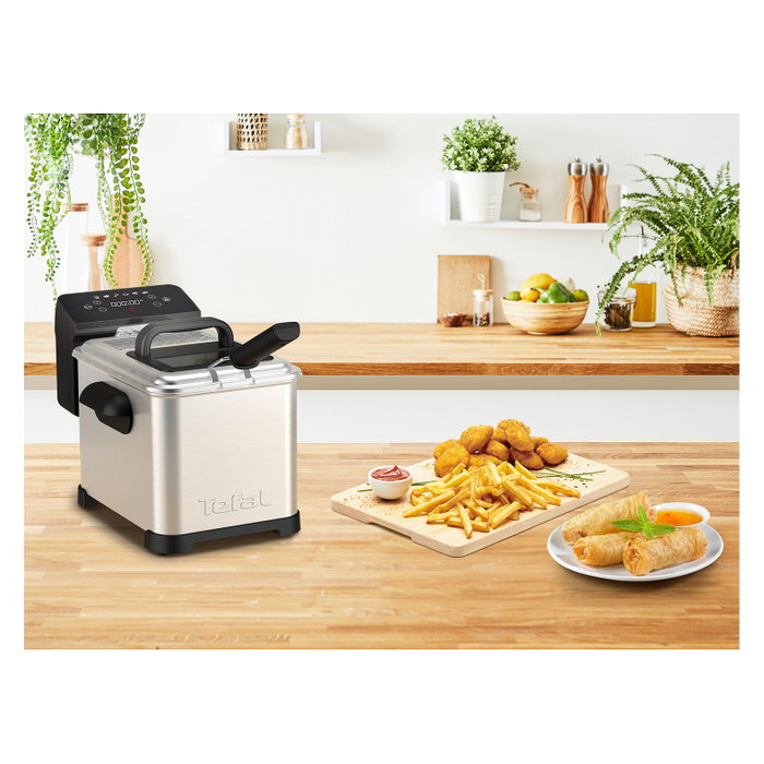 Tefal Family Pro FR507D Freidora Digital de 4 L, Acero inoxidable/Negro Tefal Family Pro FR507D Freidora Digital de 4 L, Acero inoxidable/Negro