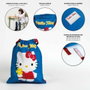 Cerdá Saquito Escolar Hello Kitty Azul