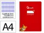 Liderpapel Cuaderno Espiral A4 Pautaguía Tapa Blanda 80 Hojas 75gr Cuadro Pautado 3mm Color Rojo