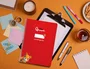 Liderpapel Cuaderno Espiral A4 Pautaguía Tapa Blanda 80 Hojas 75gr Cuadro Pautado 3mm Color Rojo