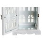 DKD Home Decor Farola de Madera y Cristal 19x19x42 Envejecido Blanco