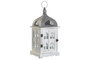 DKD Home Decor Farola Mediterraneo Blanco Gris Madera y Cristal 19 x 42 x 19 cm