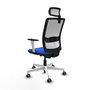 PIQUERAS Y CRESPO Silla de oficina Haches con mecanismo Sincro/Traslack Azul y Blanco