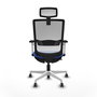 PIQUERAS Y CRESPO Silla de oficina Haches con mecanismo Sincro/Traslack Azul y Blanco