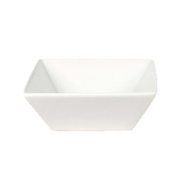 VIEJO VALLE Bol Cuadrado Blanco para Vajilla de Porcelana, con Pico, 8x8x4 cm (Set de 12)