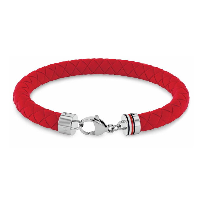 Tommy Hilfiger Pulsera de Cuero Roja 19cm Tommy Hilfiger Pulsera de Cuero Roja 19cm