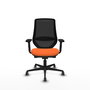 PIQUERAS Y CRESPO Silla de oficina Mardos con mecanismo Sincro/Traslack, Naranja y Negro