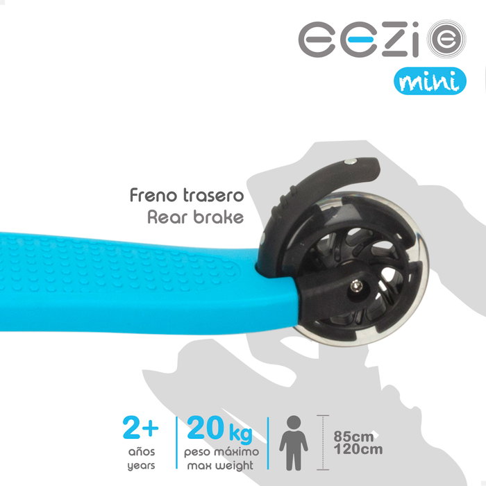EEZI Patinete de 3 ruedas azul con manillar desmontable EEZI Patinete de 3 ruedas azul con manillar desmontable