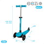 EEZI Patinete de 3 ruedas azul con manillar desmontable
