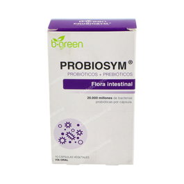 B.GREEN (LAB. LEBUDIT) Probiosym 10 Cap. Probióticos y Prebióticos para Flora Intestinal