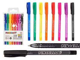 PINCELLO Set 8 Bolígrafos Fluor Semigel 9x17x2.5 cm (Set de 24)