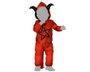 Disfraz Demonio Rojo para Bebé 6-12 Meses con Capucha, Cola y Cuernos Negros - Halloween