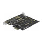 DeLOCK PCIe 3.0 x1 Card 90432 to 2x Internal M.2 Key B (B-Mode) Adapter, SATA III 6 Gbps, JMB582 Chipset, for Windows 10/8.1/7, Linux, Includes Mounting Brackets