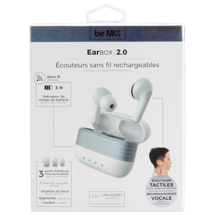 Be Mix Auriculares Inalambricos Táctiles Sonido Estéreo Bluetooth 3 Horas Autonomía Aislamiento de Ruido Be Mix Auriculares Inalambricos Táctiles Sonido Estéreo Bluetooth 3 Horas Autonomía Aislamiento de Ruido