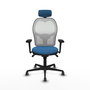 PIQUERAS Y CRESPO Silla de oficina Jorquera Azul claro y Blanco