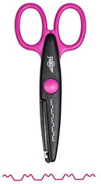 Tijeras Faibo Dentada 13 Cm Rosa (Set de 10)