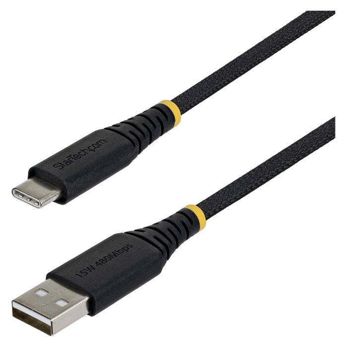 StarTech.com Cable USB-A a USB-C de 30cm Trenzado Negro StarTech.com Cable USB-A a USB-C de 30cm Trenzado Negro