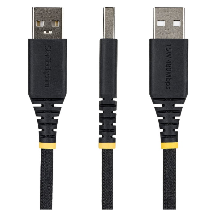 StarTech.com Cable USB-A a USB-C de 30cm Trenzado Negro StarTech.com Cable USB-A a USB-C de 30cm Trenzado Negro