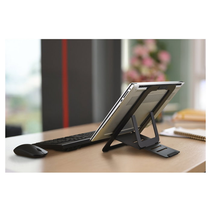 Kensington Soporte para portátil EQ ajustable de aluminio Negro