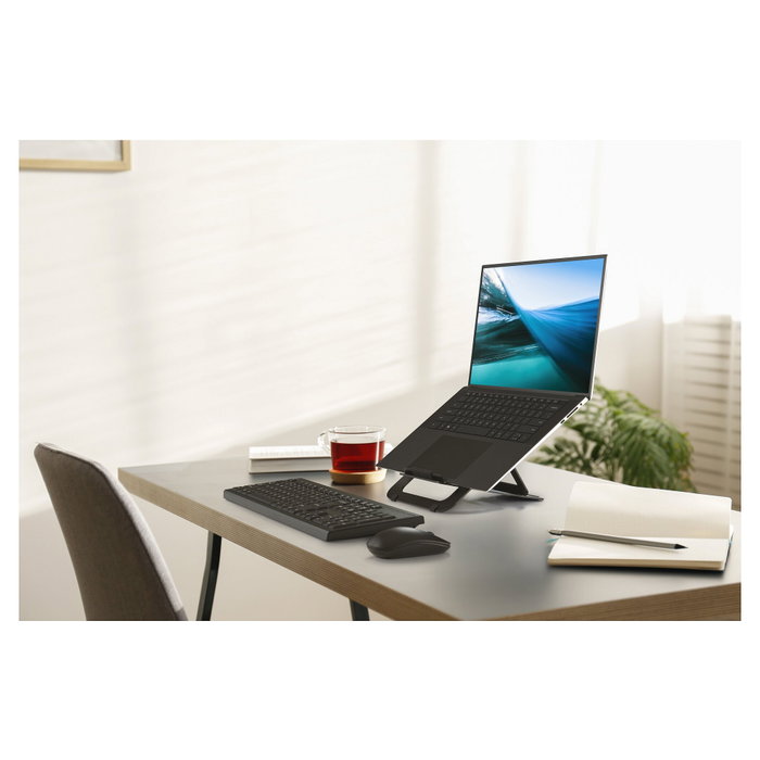Kensington Soporte para portátil EQ ajustable de aluminio Negro