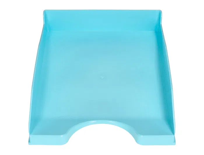 Q-connect Bandeja sobremesa plástico celeste opaco 240x70x340 mm