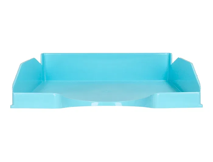 Q-connect Bandeja sobremesa plástico celeste opaco 240x70x340 mm