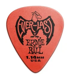 Ernieball Púas Everlast Roja 1,14 Mm - 12 Unidades