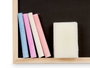 Pincello Pizarra Tiza Borrador 20 cm x 16 cm de Madera Pino, MDF y Cal (Set de 24)